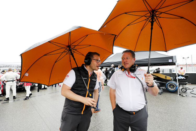 McLaren-Teamchef Andreas Seidl und McLaren-CEO Zak Brown