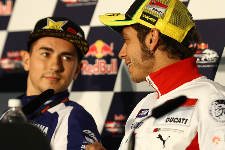 Jorge Lorenzo und Valentino Rossi