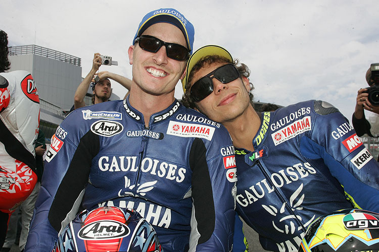 Colin Edwards und Valentino Rossi