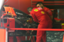 Arbeit in der Ferrari-Box