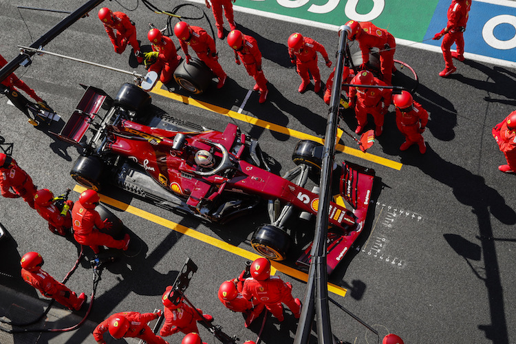 Der Ferrari von Sebastian Vettel
