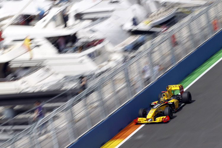 Robert Kubica in Valencia, da lag er noch vor Button