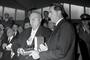 Der langjährige Mercedes-Rennchef Alfred Neubauer und Jack Brabham