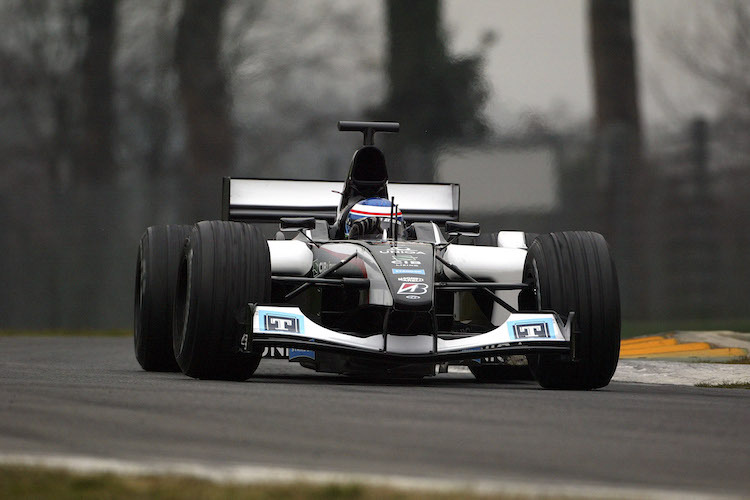 Auflösung der Vorwoche: Gianmaria Bruni mit seinem Minardi in Imola 2004