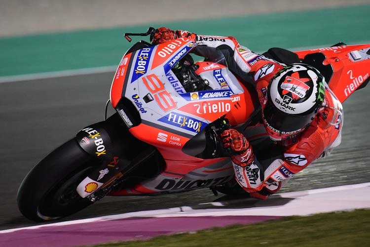 Jorge Lorenzo auf der Ducati Desmosedici