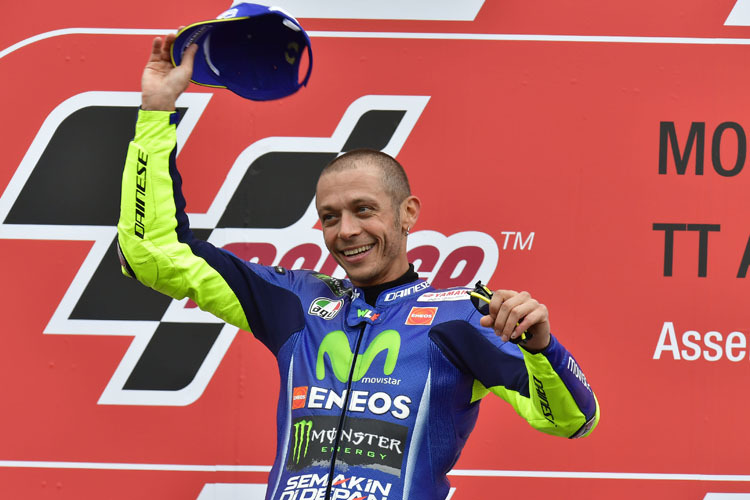 Valentino Rossi beim 115. GP-Sieg in Assen 2017