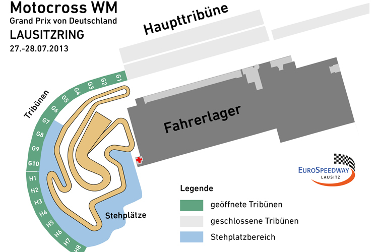 So wird die Motocross-Strecke im Infield angelegt