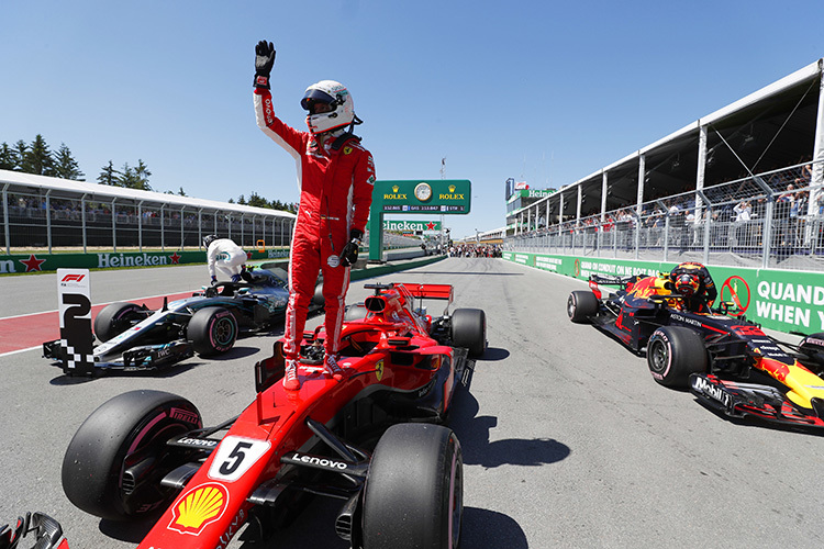 Sebastian Vettel nach seiner Pole-Position