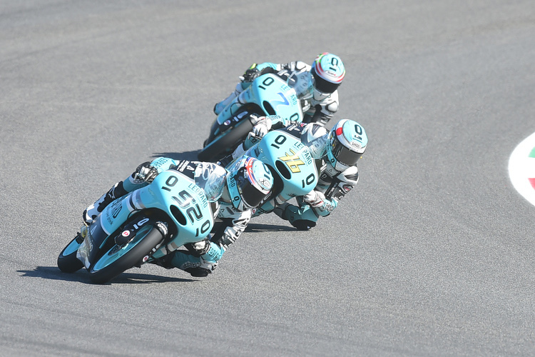 Die Leopard-Piloten Danny Kent, Hiroki Ono und Efren Vazquez