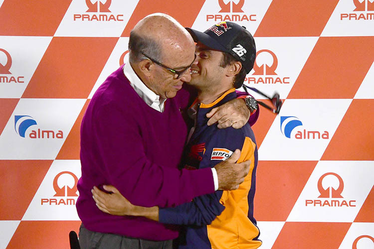 Dorna-CEO Carmelo Ezpeleta und Dani Pedrosa