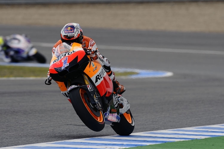 Casey Stoner gewann zum ersten Mal in Jerez.