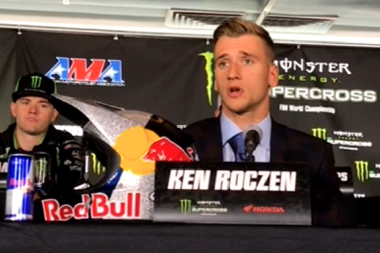 Ken Roczen erschien in Anaheim als einziger Fahrer in 'Schlips und Kragen'