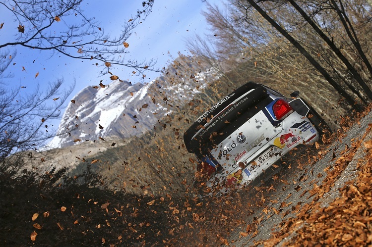 Der Titelverteidiger Sébastien Ogier beim «Monte»-Test in seiner Heimat