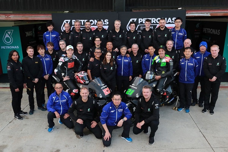 Das neue Petronas Yamaha Sepang Racing Team mit Fabio Quartararo und Franco Morbidelli