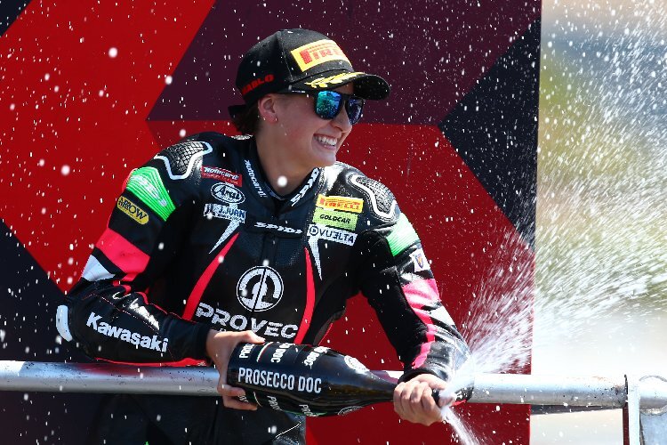 Ana Carrasco holte in Misano den ersten Saisonsieg