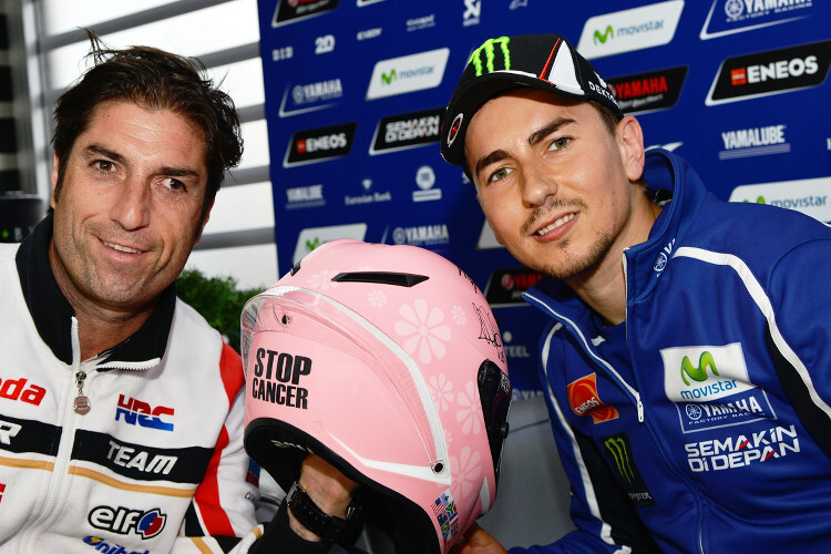 Oscar Haro mit dem zweifachen MotoGP-Weltmeister Jorge Lorenzo