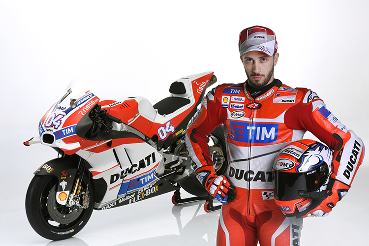 Andrea Dovizioso mit der Ducati Desmosedici für 2016