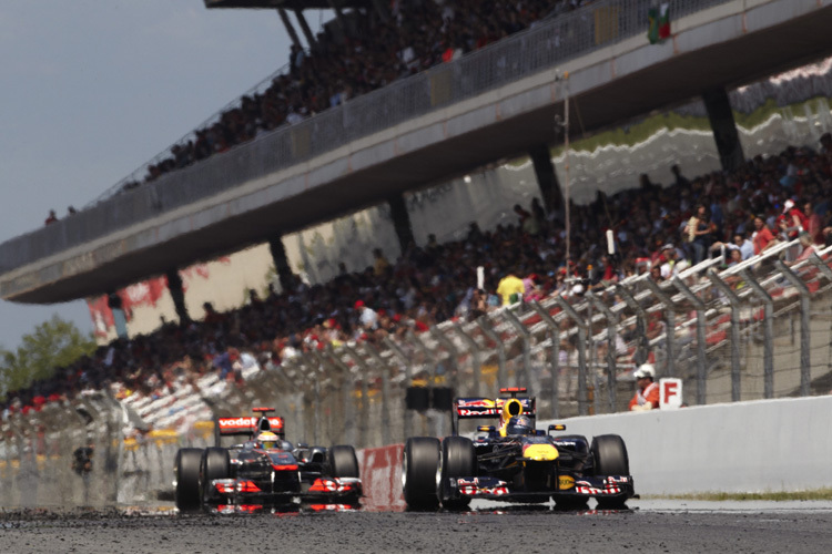 Vettel und Hamilton beim Barcelona-Duell 2011