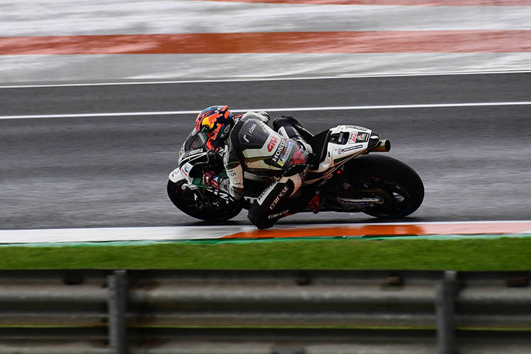 Stefan Bradl im Regen von Valencia