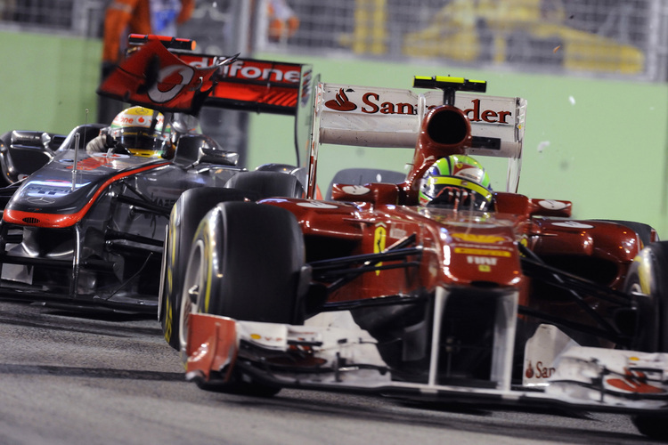 Hamilton ritzte Massa den Reifen auf