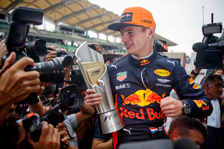 Max Verstappen nach seinem Sieg in Sepang