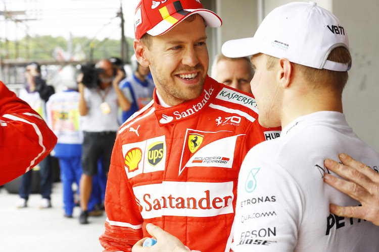 Sebastian Vettel und Valtteri Bottas