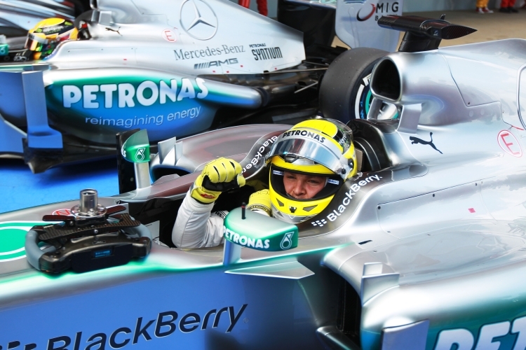 Nico Rosberg in seinem Auto