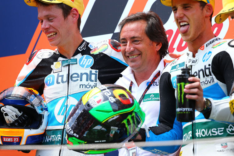 Barcelona-GP 2013: Tito Rabat, Teamchef Pons und Pol Espargaró