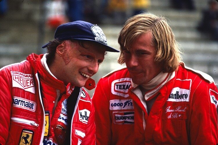 Niki Lauda und James Hunt in Monaco 1977
