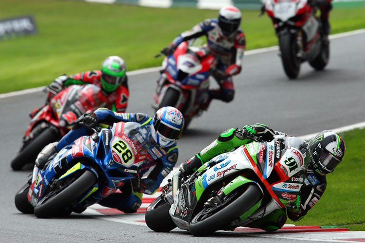 Leon Haslam (91), Bradley Ray (28), Glenn Irwin (2) und Jake Dixon (27)