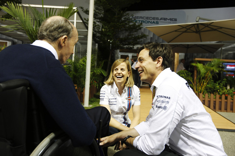 Susie und Toto Wolff mit Sir Frank Williams