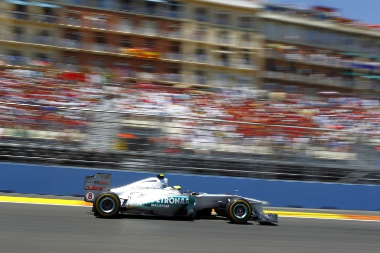 Nico Rosberg sorgte in Valencia für die einzigen Punkte