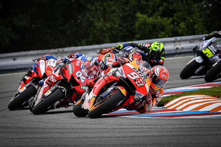 Spannung gestern in Brünn: Marc Márquez vor Dovizioso