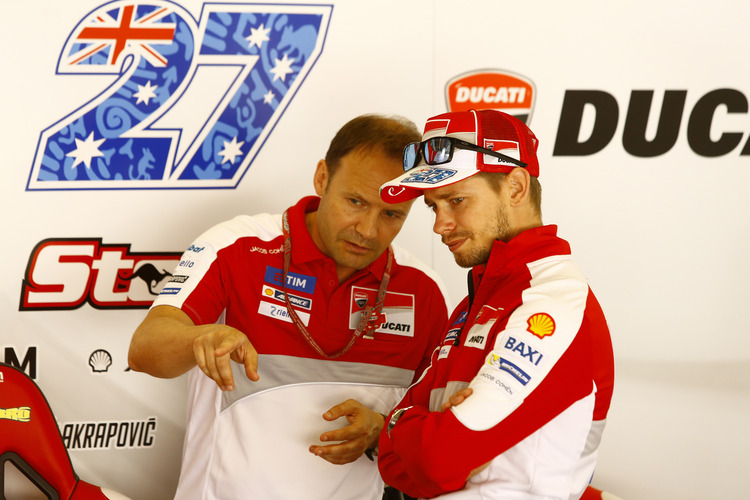 Casey Stoner mit Ing. Marco Palmerini