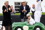 Stirling Moss 2014 in Goodwood, links seine Gattin Susie