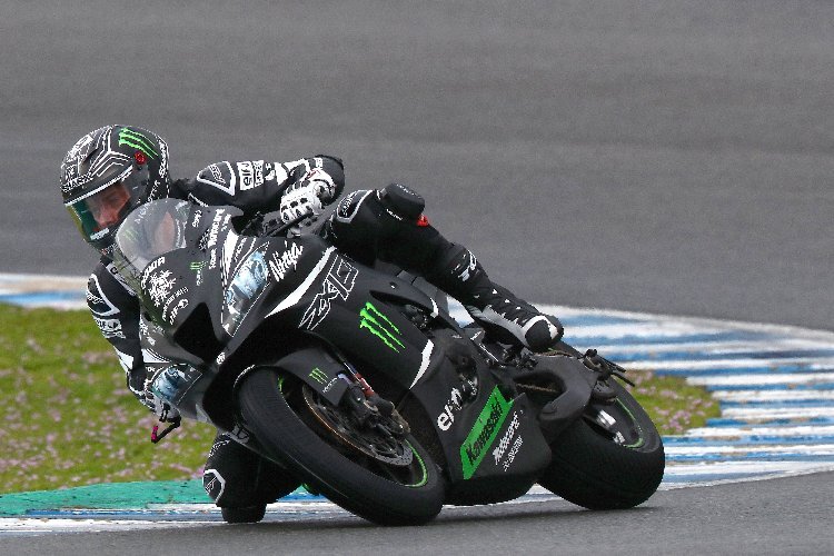 Alex Lowes fühlte sich mit der Kawasaki auf nasser Piste gut