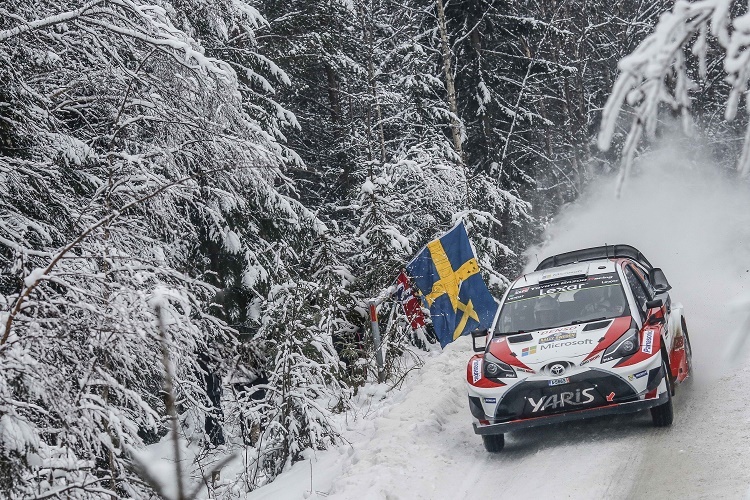 Jari-Matti Latvala bei seinem Sieg in Schweden