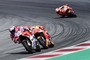 Dani Pedrosa (26) konnte keinen Angriff auf Dovizioso (4) und Márquez (93) starten