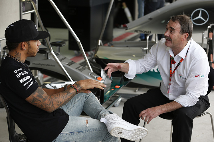 Lewis Hamilton und Nigel Mansell