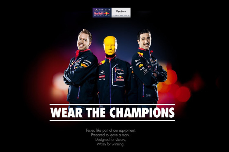 Daniel Ricciardo und Sebastian Vettel zu Besuch bei Pepe Jeans