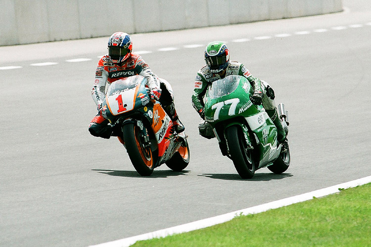 Sachsenring 1998: Mick Doohan und Eskil Suter