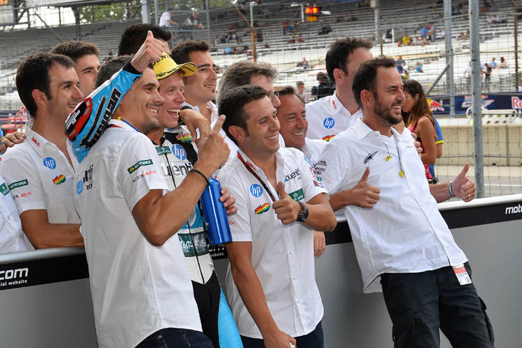 Rabat-Sieg 2013 in Indy, ganz rechts: Alex Baumgärtel