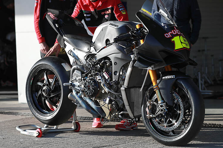 Die Ducati Panigale V4R von Bautista in dieser Woche beim SBK-Test in Jerez