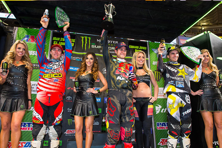 Ryan Dungey gewinnt in St. Louis vor Eli Tomac und Jason Anderson