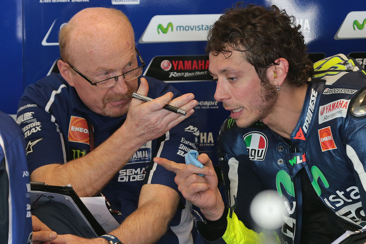 Der neue Crew-Chief Silvano Galbusera mit Valentino Rossi