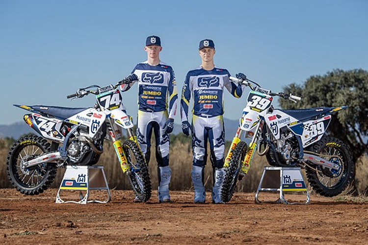 Das MX2 Husqvarna Werksteam mit Kay de Wolf und Roan van de Moosdijk