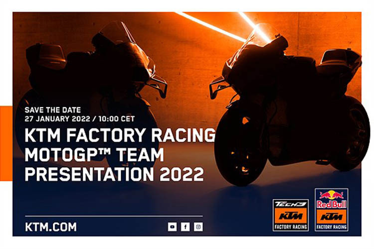KTM stellt das Team am 27.1. vor