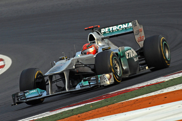 Michael Schumacher 2011 auf dem Buddh Circuit 