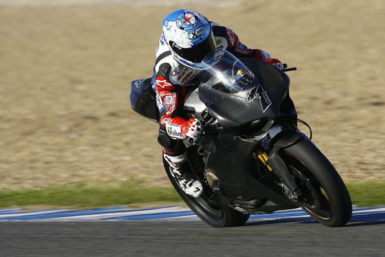 Carlos Checa beim Test in Jerez 2012