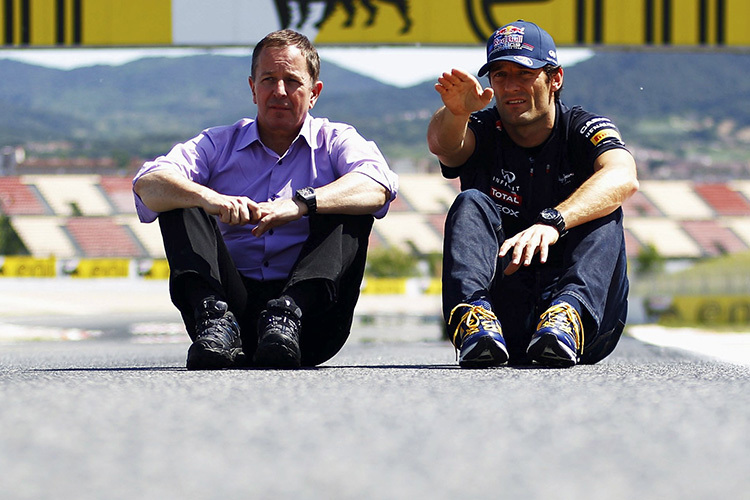 Mark Webber mit Martin Brundle